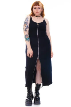Black Zip-Down Rib Knit Maxi Dress 35 Black Zip-Down Rib Knit Maxi Dress -TUNNEL Vision Outlet 256A8109 78066bf6 8ebd 4d05 a8f2 4e81c7f91eb3