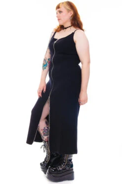 Black Zip-Down Rib Knit Maxi Dress 37 Black Zip-Down Rib Knit Maxi Dress -TUNNEL Vision Outlet 256A8111 8b434ebf 8abf 48e8 85be bcab914f61a0