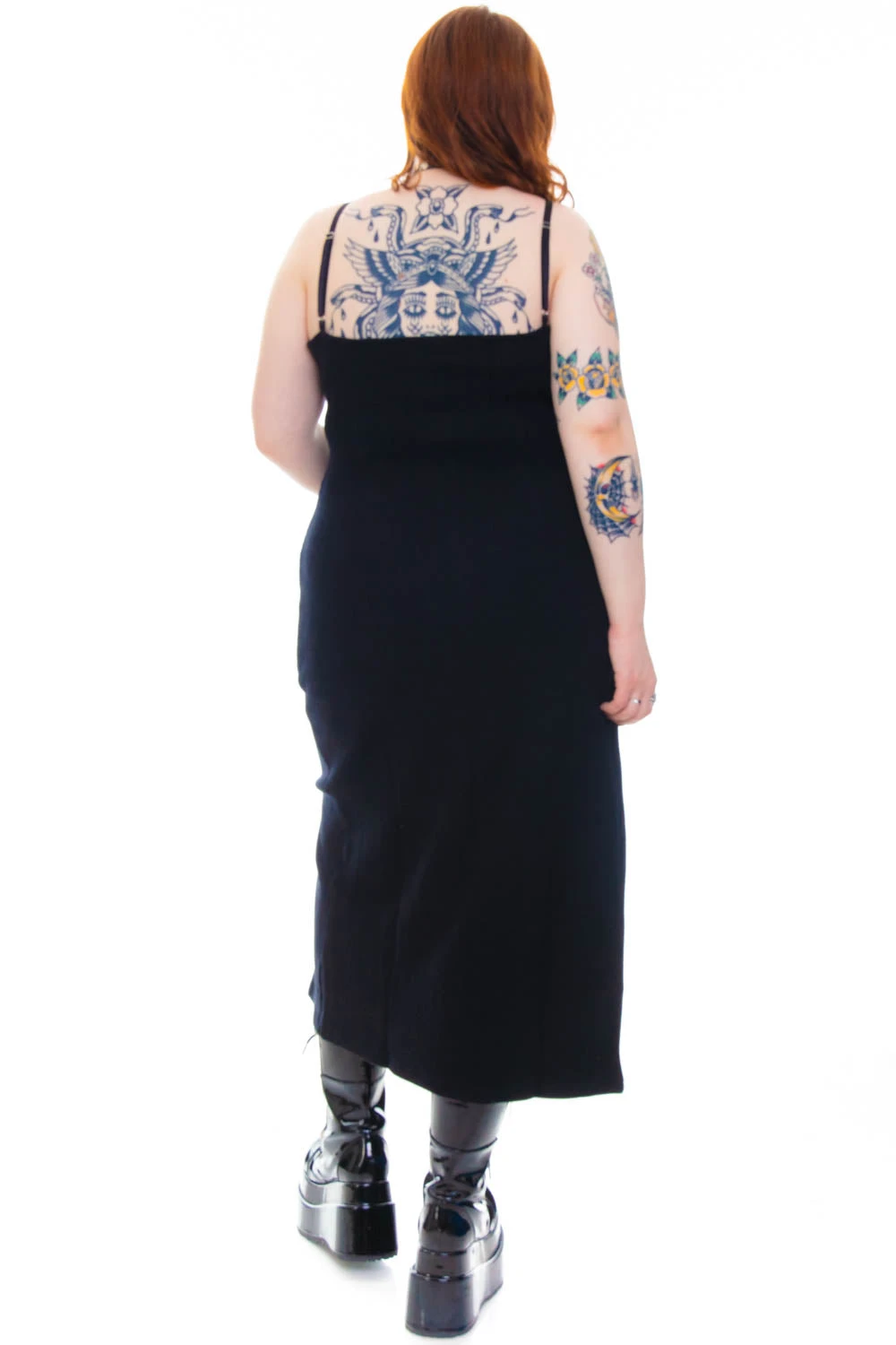 Black Zip-Down Rib Knit Maxi Dress 19 Black Zip-Down Rib Knit Maxi Dress - Image 17