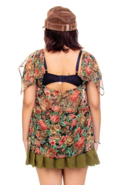 Vintage 90's Floral Tank Sheer Blouse - OSFM 14 Vintage 90's Floral Tank Sheer Blouse - OSFM -TUNNEL Vision Outlet 256A8363