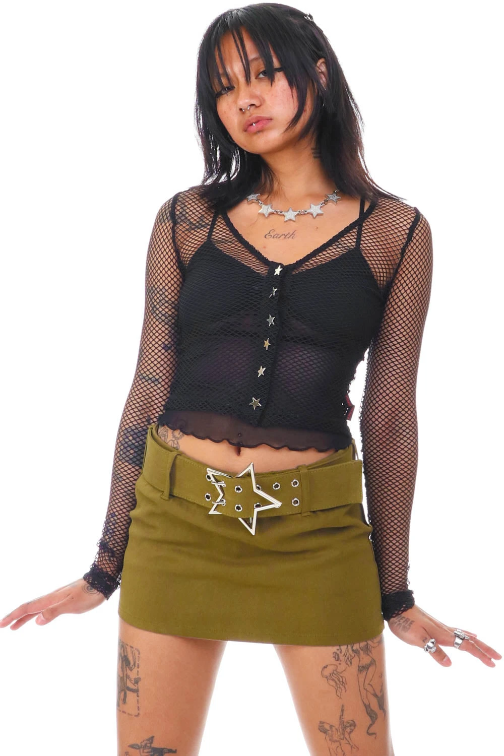 Bryce Black Fishnet Cropped Cardi 6 Bryce Black Fishnet Cropped Cardi - Image 4