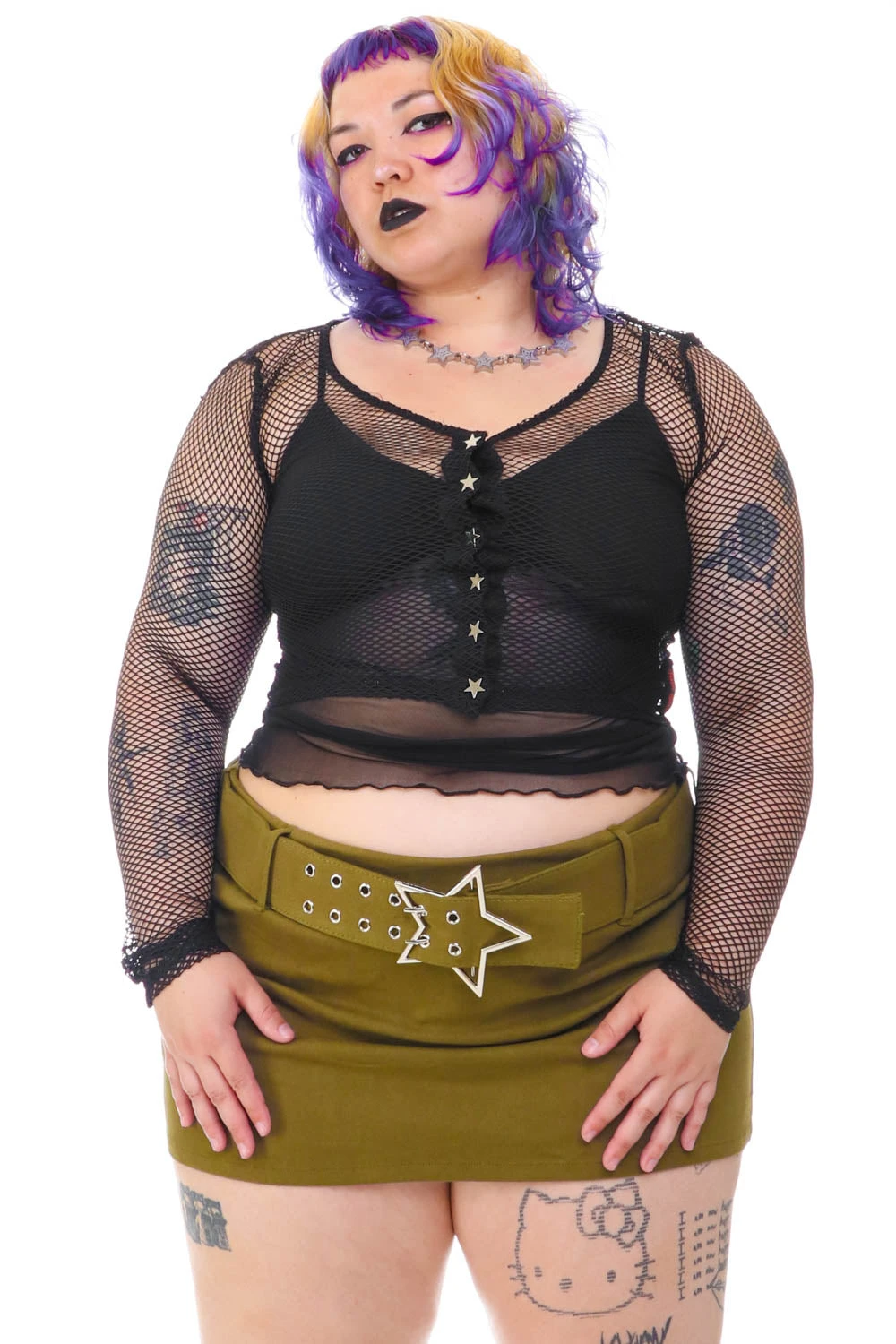 Bryce Black Fishnet Cropped Cardi 11 Bryce Black Fishnet Cropped Cardi - Image 9