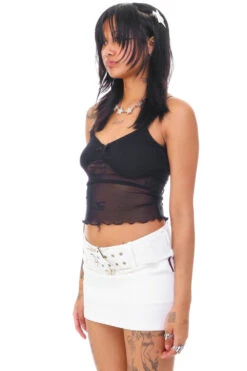 Amber White Stretch Mini Skort 28 Amber White Stretch Mini Skort -TUNNEL Vision Outlet 256A8485 Edit