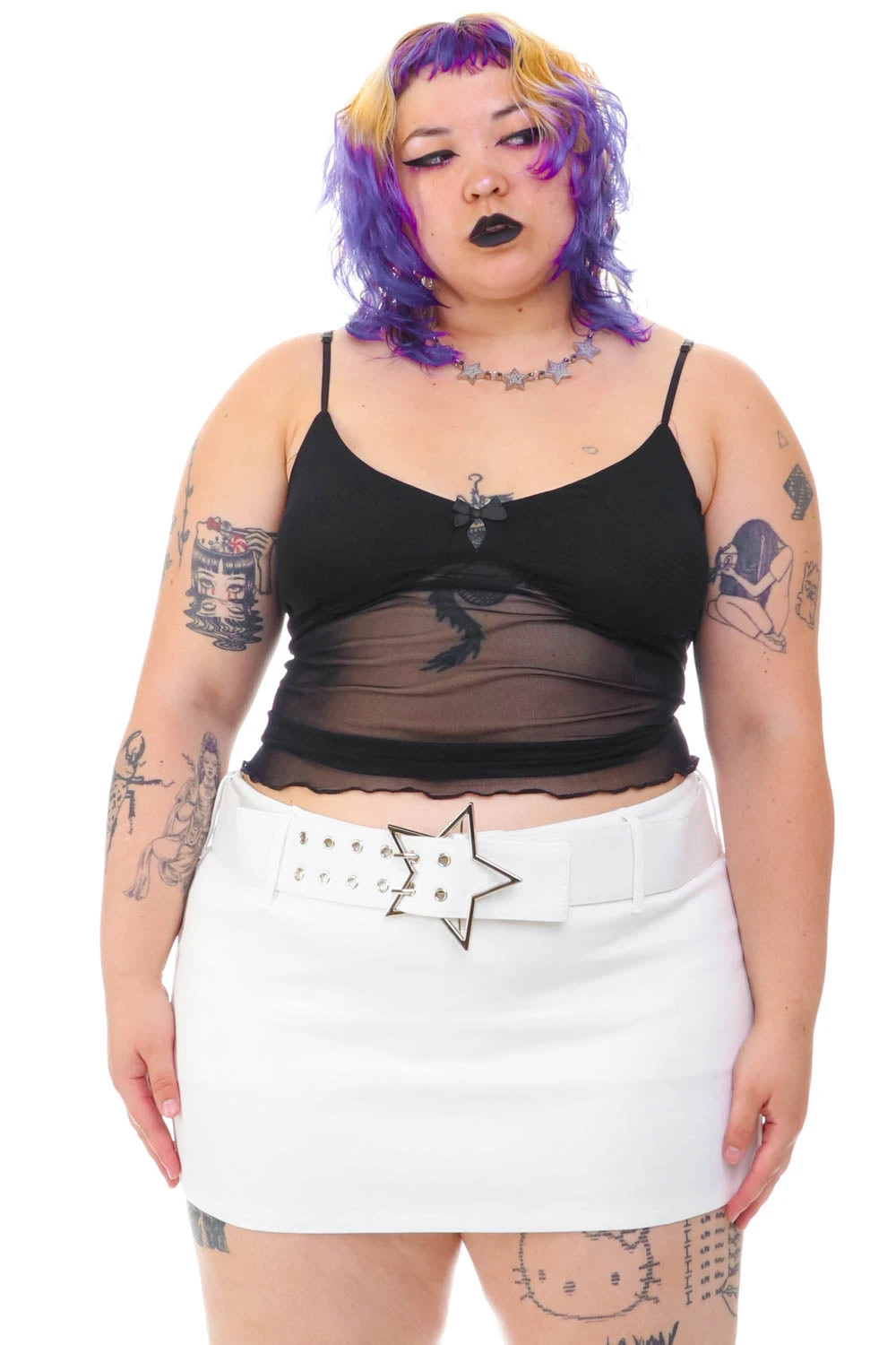 Amber White Stretch Mini Skort 13 Amber White Stretch Mini Skort - Image 11