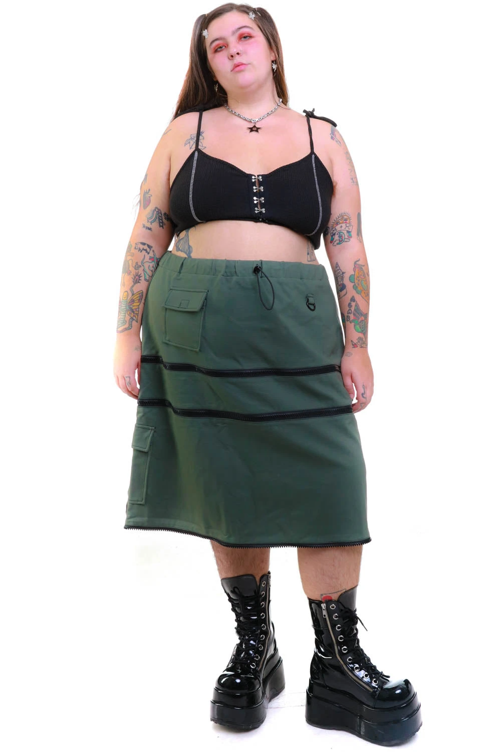 Olive Carmen 5-in-1 Convertible Cargo Skirt 22 Olive Carmen 5-in-1 Convertible Cargo Skirt - Image 20