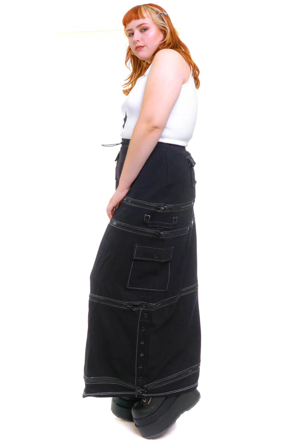 Black Carmen 5-in-1 Convertible Cargo Skirt 19 Black Carmen 5-in-1 Convertible Cargo Skirt - Image 17