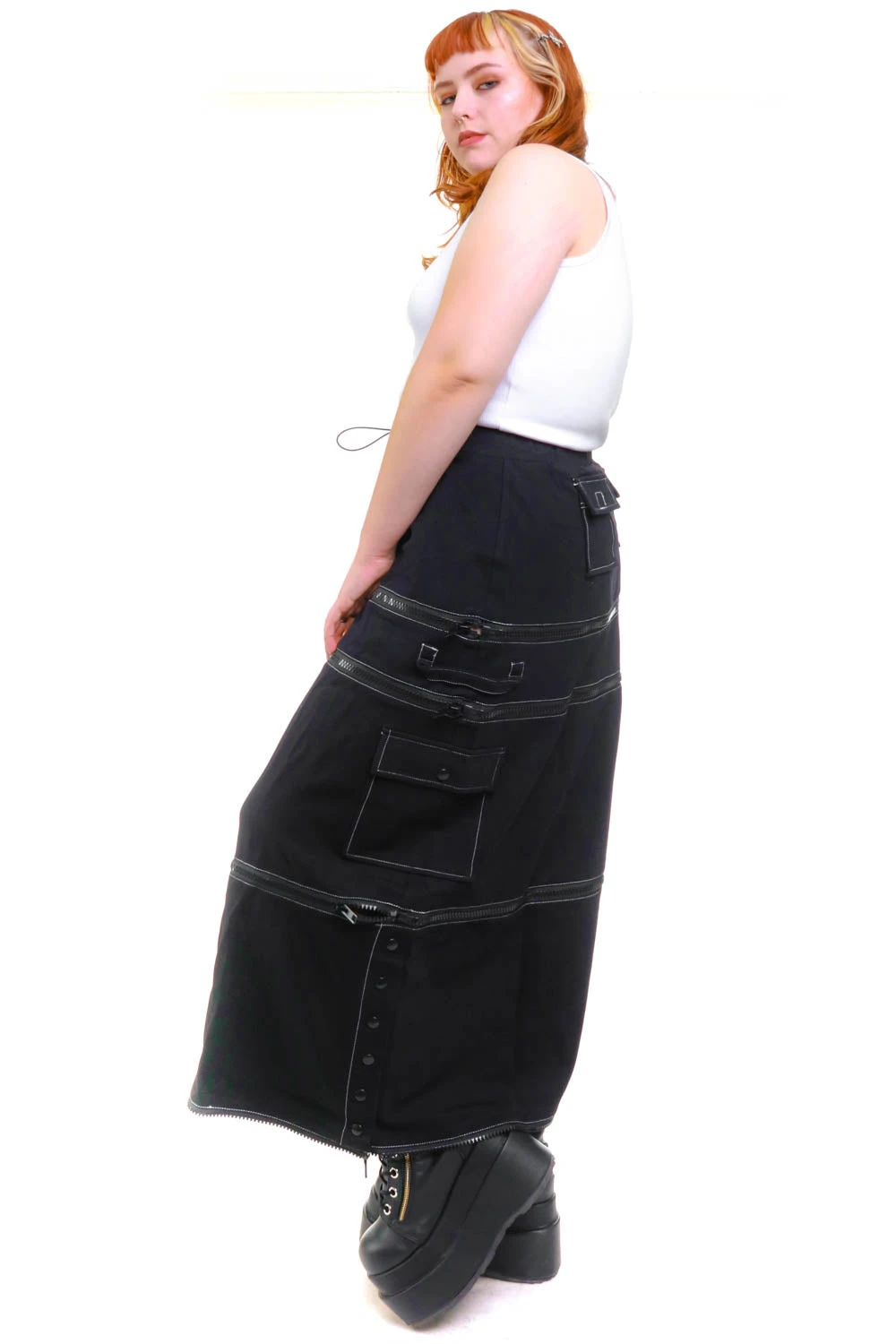Black Carmen 5-in-1 Convertible Cargo Skirt 22 Black Carmen 5-in-1 Convertible Cargo Skirt - Image 20