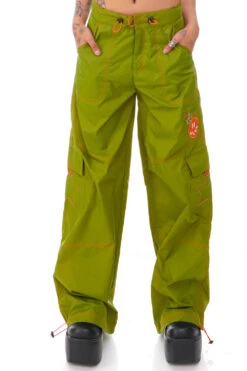 Splendor Olive Parachute Pants 24 Splendor Olive Parachute Pants -TUNNEL Vision Outlet 256A8713 2