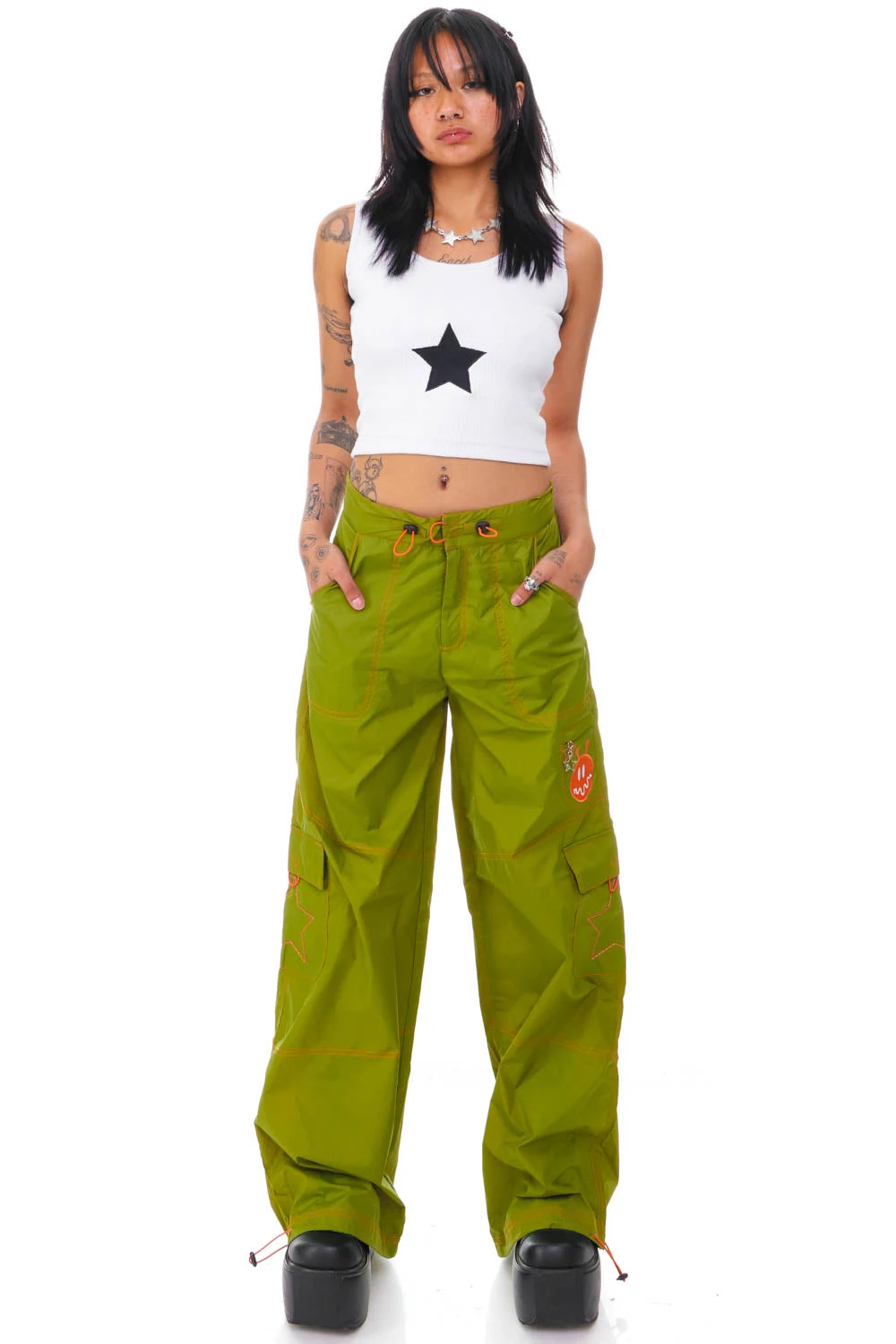 Splendor Olive Parachute Pants 15 Splendor Olive Parachute Pants - Image 13