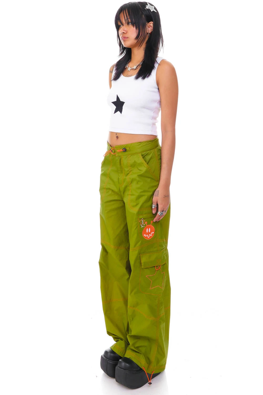 Splendor Olive Parachute Pants 17 Splendor Olive Parachute Pants - Image 15