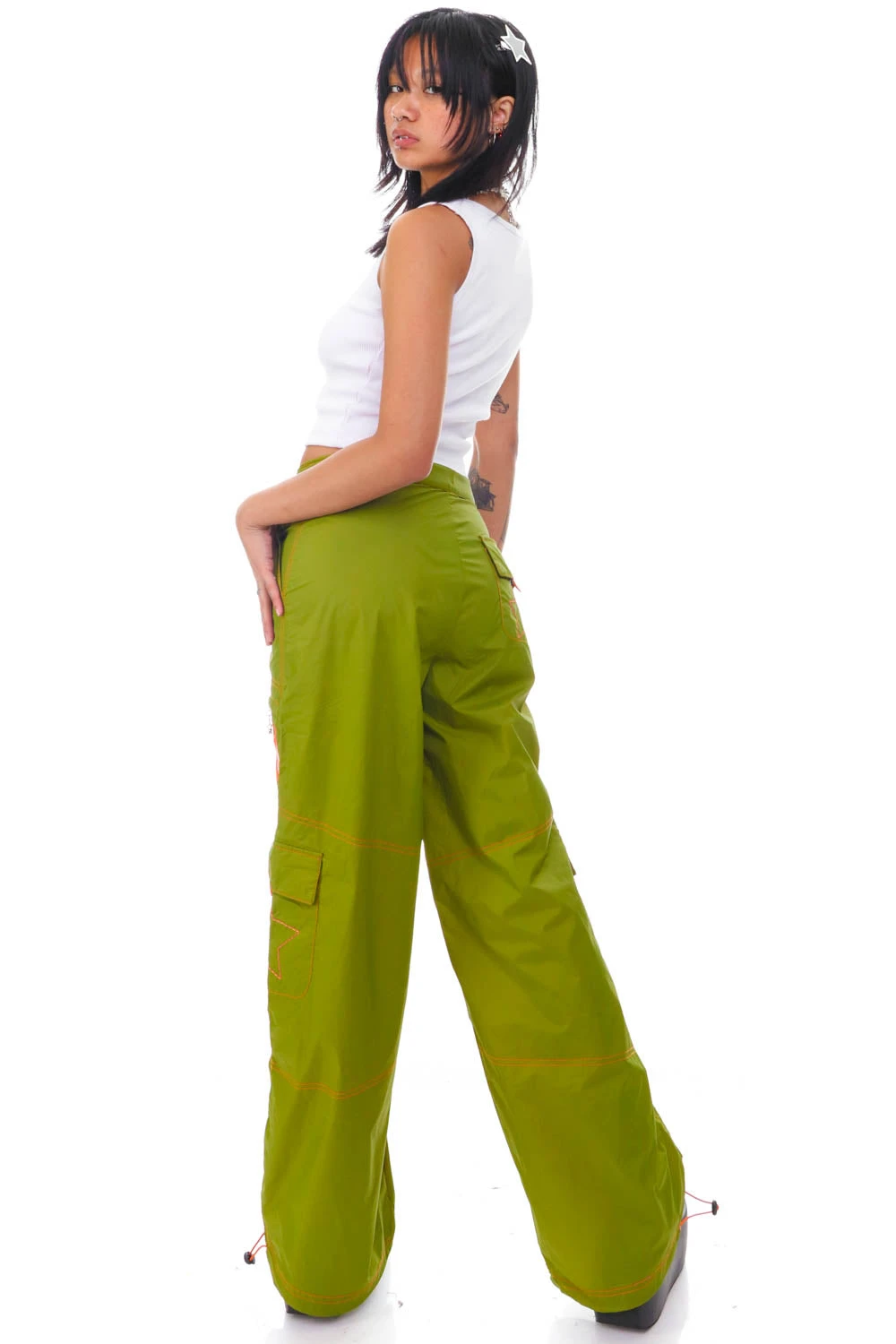 Splendor Olive Parachute Pants 20 Splendor Olive Parachute Pants - Image 18