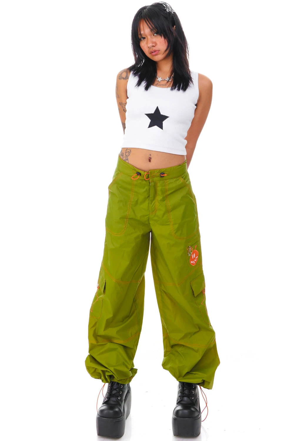 Splendor Olive Parachute Pants 21 Splendor Olive Parachute Pants - Image 19