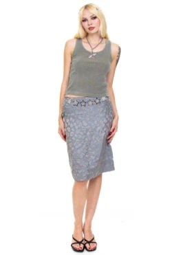 Vintage 90's Giorgio Armani Blue Metallic Leopard Skirt - S 11 Vintage 90's Giorgio Armani Blue Metallic Leopard Skirt - S -TUNNEL Vision Outlet 256A8773