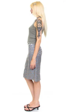 Vintage 90's Giorgio Armani Blue Metallic Leopard Skirt - S 15 Vintage 90's Giorgio Armani Blue Metallic Leopard Skirt - S -TUNNEL Vision Outlet 256A8776