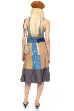 Vintage Y2K Patch Me Up Demin Canvas Midi Skirt - S/M 16 Vintage Y2K Patch Me Up Demin Canvas Midi Skirt - S/M -TUNNEL Vision Outlet 256A8816