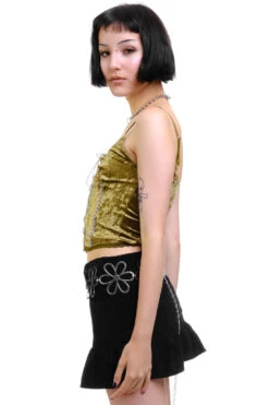 Ria Sage Velvet Lace-Up Top -TUNNEL Vision Outlet 256A8953 c2d1eb78 5d27 40c3 9705 3114a6dba20f