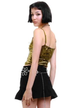 Ria Sage Velvet Lace-Up Top -TUNNEL Vision Outlet 256A8956 29876f70 b520 4b84 ab68 f3b7dea0a869