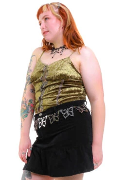 Ria Sage Velvet Lace-Up Top -TUNNEL Vision Outlet 256A8984 ac9dad60 c2ee 4960 b2b7 a983694aa13d