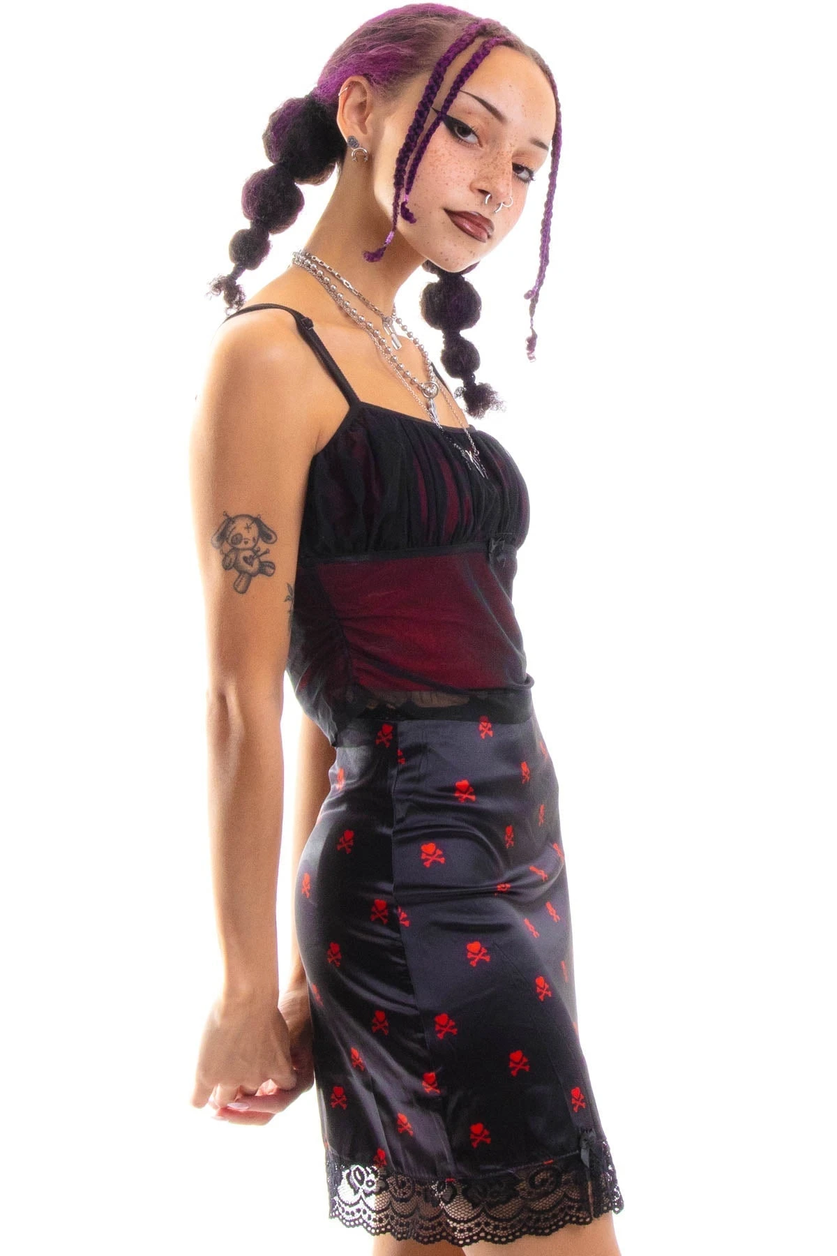 Kiki Heart Crossbones Lace-Trim Mini Skirt 13 Kiki Heart Crossbones Lace-Trim Mini Skirt - Image 11