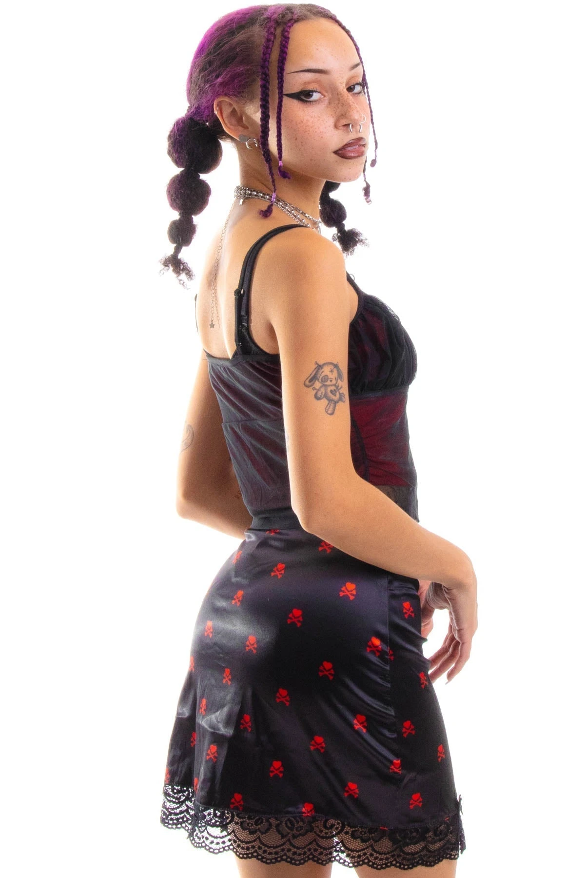 Kiki Heart Crossbones Lace-Trim Mini Skirt 15 Kiki Heart Crossbones Lace-Trim Mini Skirt - Image 13