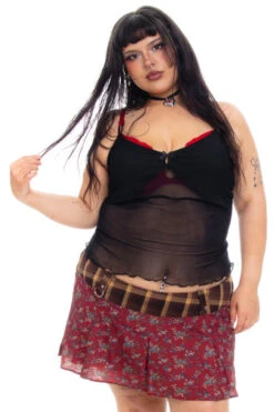 Priscilla Patchwork Low-Rise Mini Skirt -TUNNEL Vision Outlet 256A99762