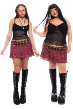 Priscilla Patchwork Low-Rise Mini Skirt