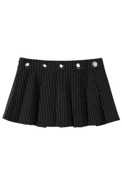 Peekaboo Pinstripe Grommet Mini Skirt -TUNNEL Vision Outlet 611A1819