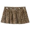 PRE-ORDER: Peekaboo Fuzzy Leopard Print Grommet Mini Skirt -TUNNEL Vision Outlet 611A1849