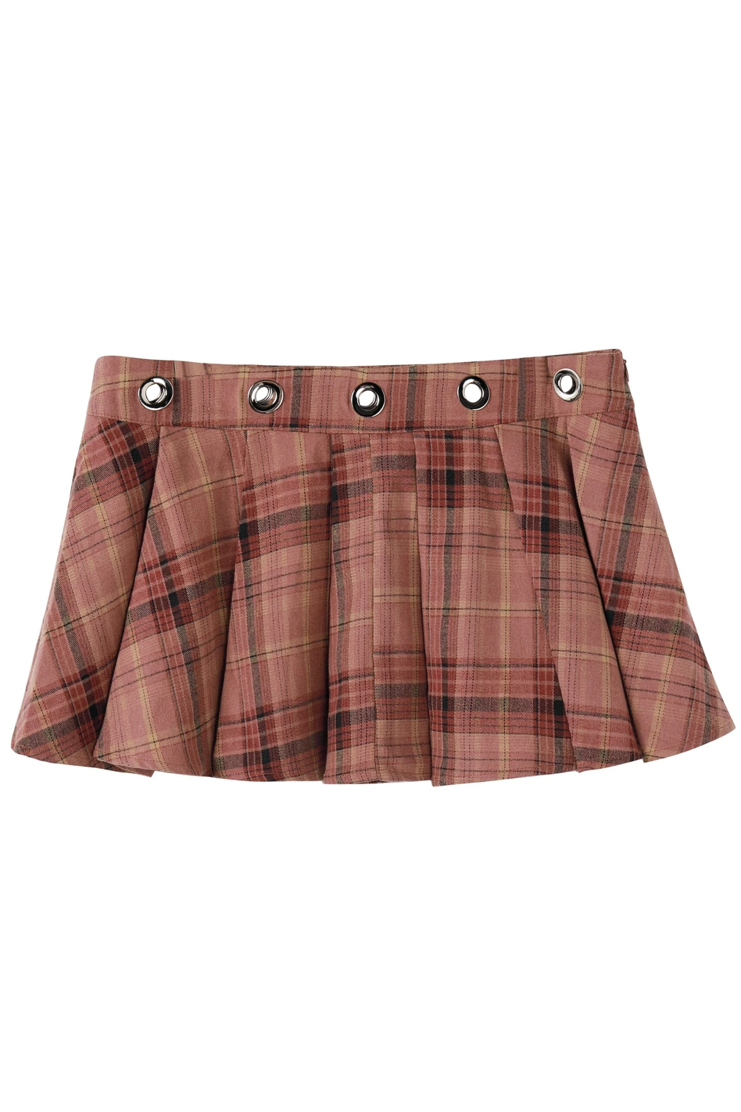 PRE-ORDER: Peekaboo Plaid Grommet Mini Skirt 3 PRE-ORDER: Peekaboo Plaid Grommet Mini Skirt