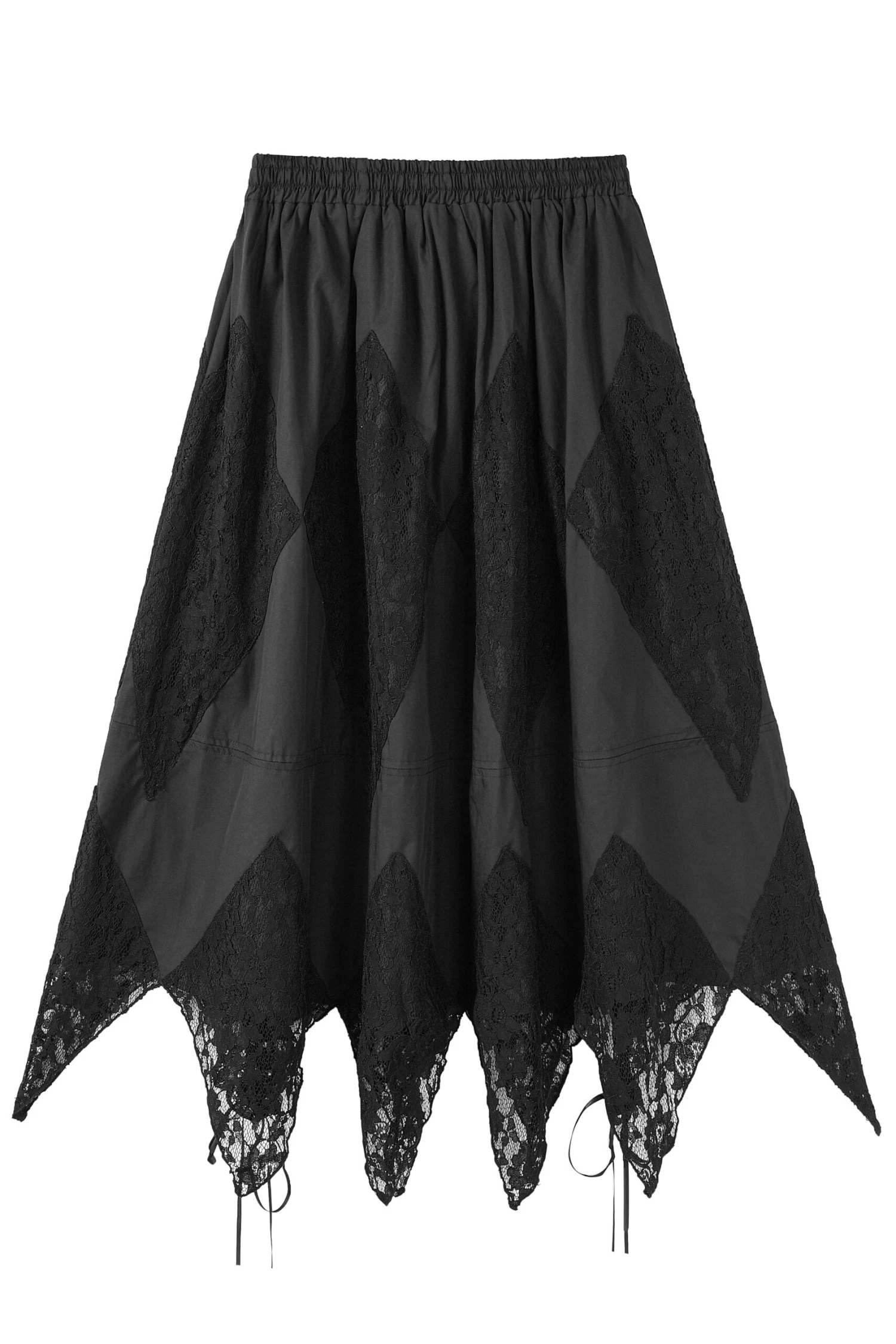 PRE-ORDER: Overload Black Handkerchief Maxi Skirt 4 PRE-ORDER: Overload Black Handkerchief Maxi Skirt - Image 2