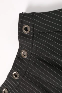 Peekaboo Pinstripe Grommet Mini Skirt -TUNNEL Vision Outlet 611A1950