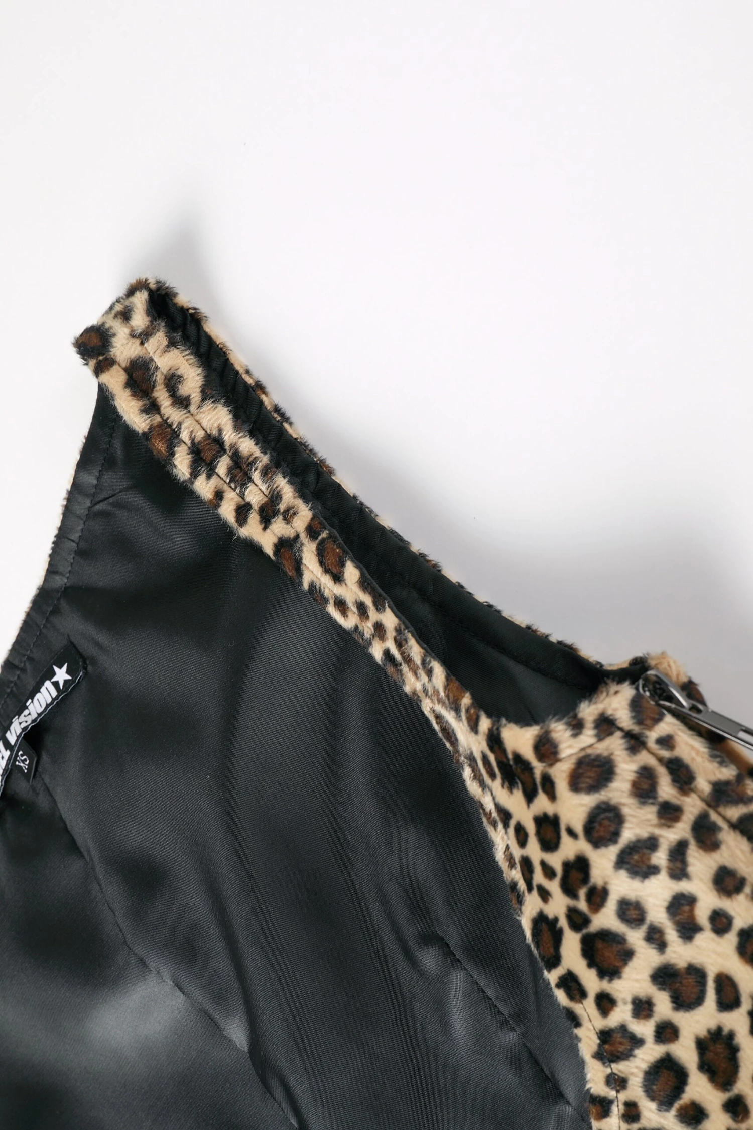 PRE-ORDER: Ren Faire Fuzzy Leopard Print Vest 6 PRE-ORDER: Ren Faire Fuzzy Leopard Print Vest - Image 4