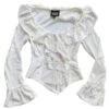 Vampy White Velvet Ruffle Blouse 1 Vampy White Velvet Ruffle Blouse -TUNNEL Vision Outlet AKLVGDS 434cae14 d32d 4a27 b4ff 9ca06cfc4b7f