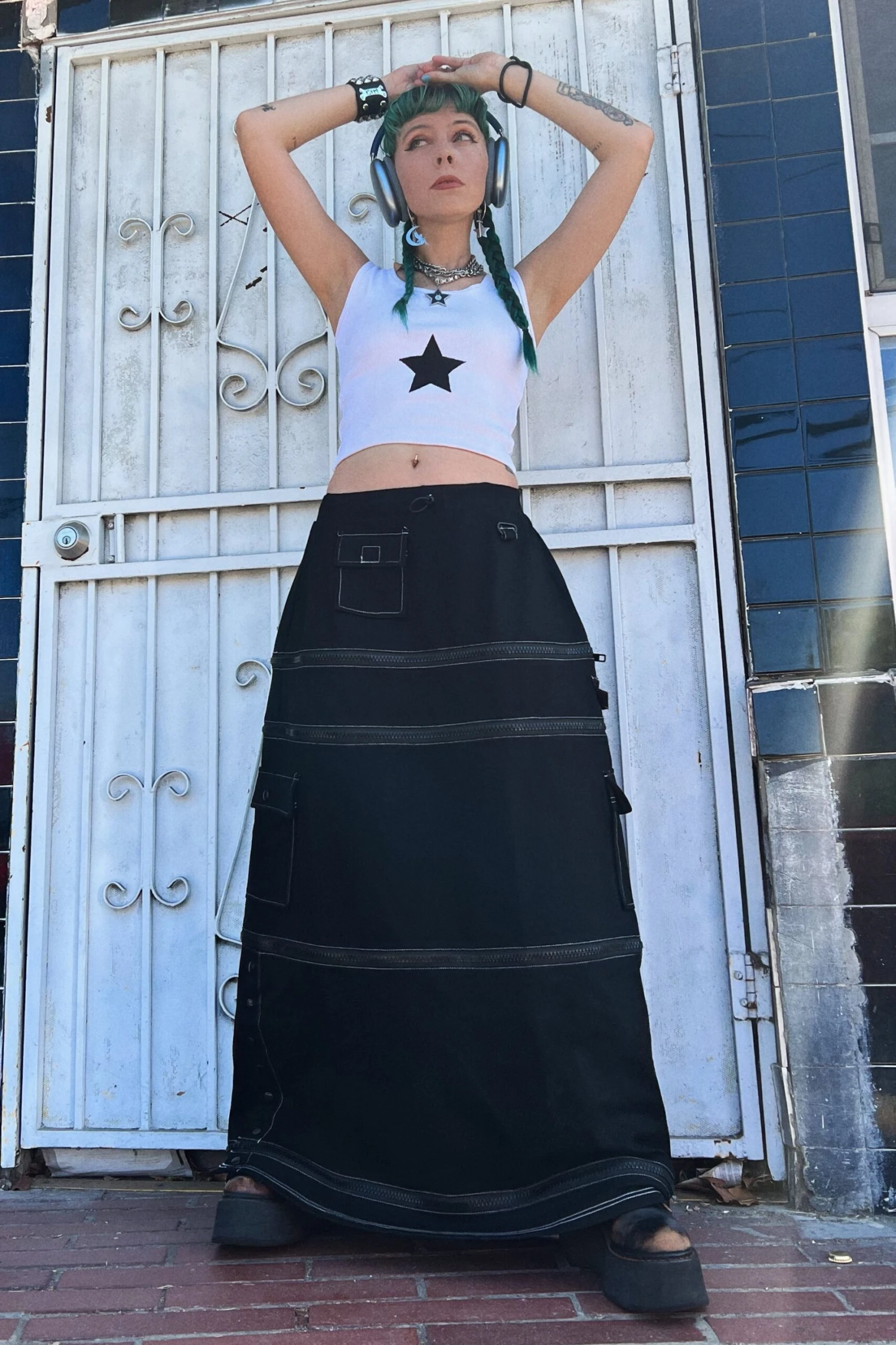 Black Carmen 5-in-1 Convertible Cargo Skirt 5 Black Carmen 5-in-1 Convertible Cargo Skirt - Image 3