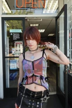 Gwendolyn Printed Tie-Up Camisole 26 Gwendolyn Printed Tie-Up Camisole -TUNNEL Vision Outlet DSC00876