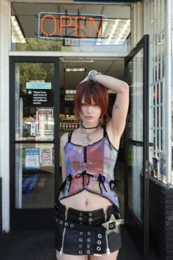 Gwendolyn Printed Tie-Up Camisole 28 Gwendolyn Printed Tie-Up Camisole -TUNNEL Vision Outlet DSC00882