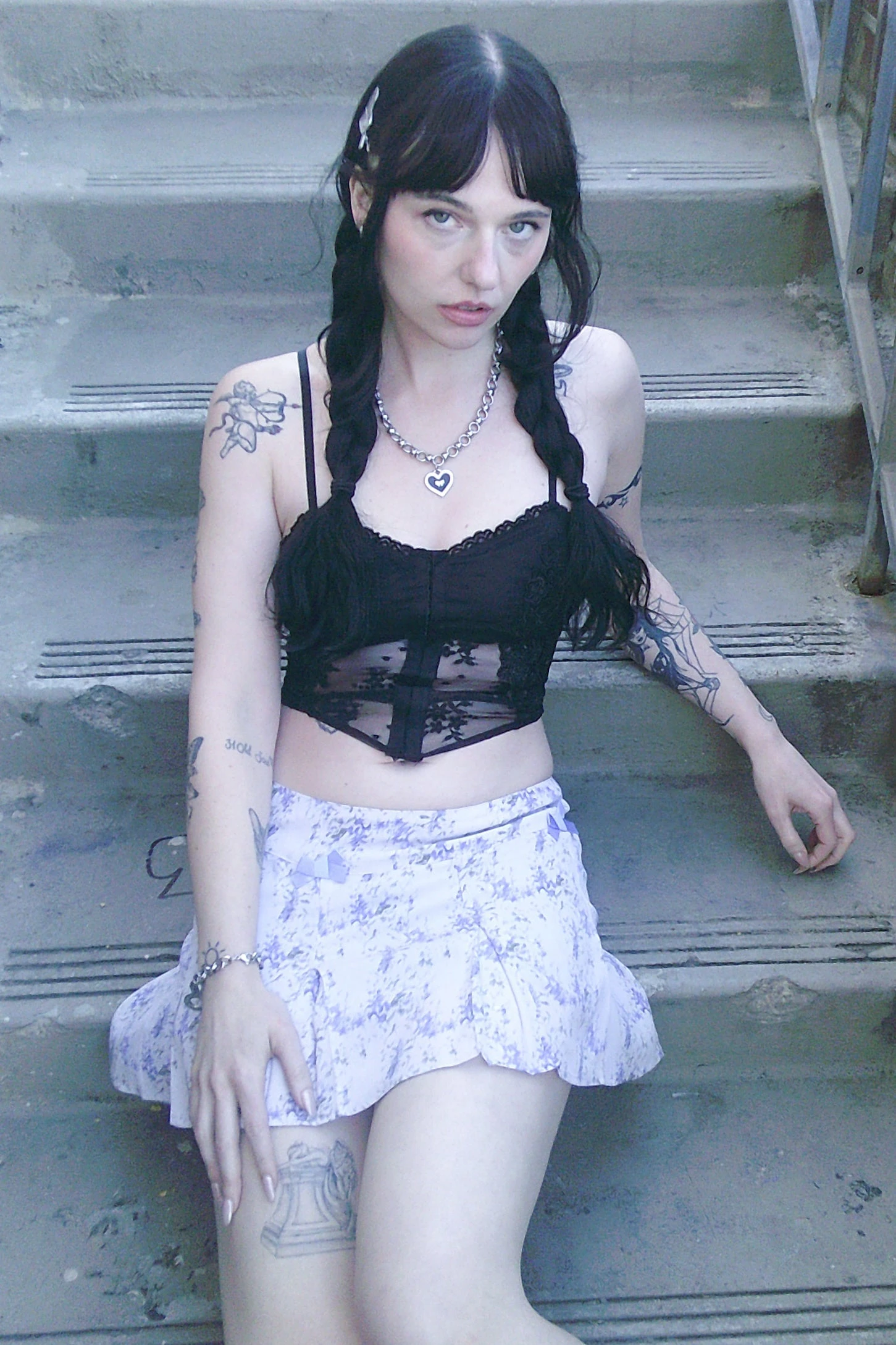 Priscilla Lavender Floral Low-Rise Mini Skirt 5 Priscilla Lavender Floral Low-Rise Mini Skirt - Image 3