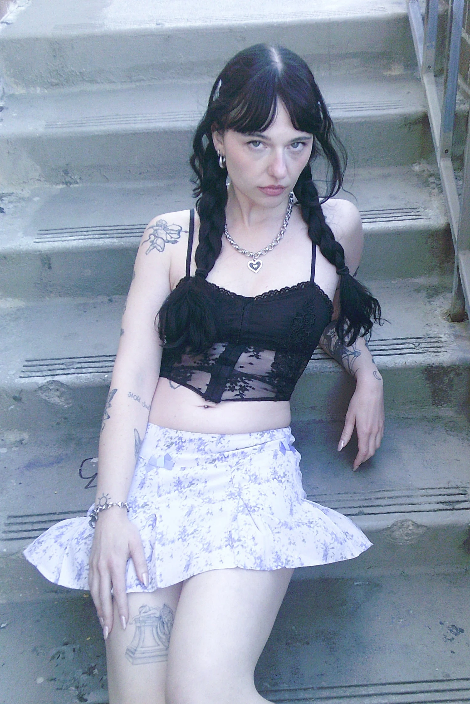 Priscilla Lavender Floral Low-Rise Mini Skirt 6 Priscilla Lavender Floral Low-Rise Mini Skirt - Image 4