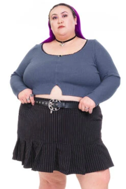 Rosa Blue Lace-Trimmed Thermal Long-Sleever 34 Rosa Blue Lace-Trimmed Thermal Long-Sleever -TUNNEL Vision Outlet HS115 3392