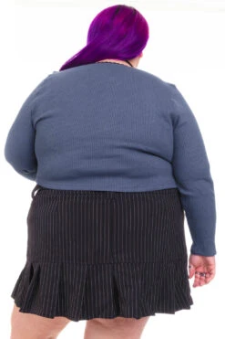 Rosa Blue Lace-Trimmed Thermal Long-Sleever 36 Rosa Blue Lace-Trimmed Thermal Long-Sleever -TUNNEL Vision Outlet HS115 3397