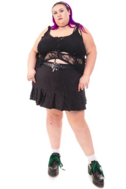 Gwendolyn Black Lace Tie-Up Camisole -TUNNEL Vision Outlet HS115 3454