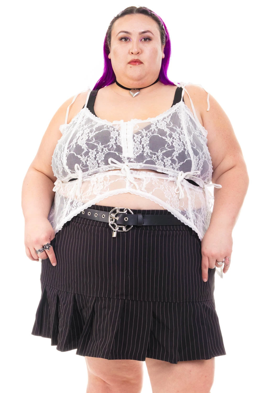 Gwendolyn White Lace Tie-Up Camisole 11 Gwendolyn White Lace Tie-Up Camisole - Image 9