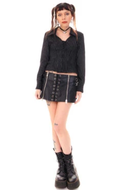 Libby Pinstripe Corset-Lace Shirt 32 Libby Pinstripe Corset-Lace Shirt -TUNNEL Vision Outlet HS115 3490 c5b3f50a a784 48f7 9d61 f00c23ebbdf3