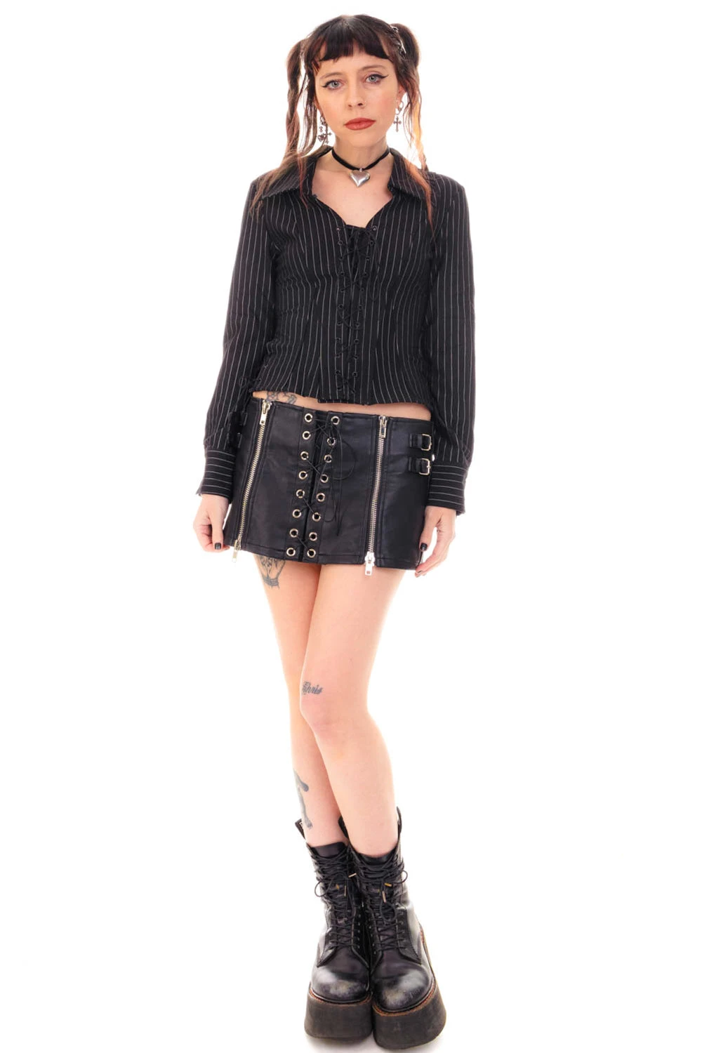 Libby Pinstripe Corset-Lace Shirt 15 Libby Pinstripe Corset-Lace Shirt - Image 13