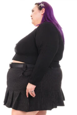 Rosa Black Lace-Trimmed Thermal Long-Sleever -TUNNEL Vision Outlet HS115 3512