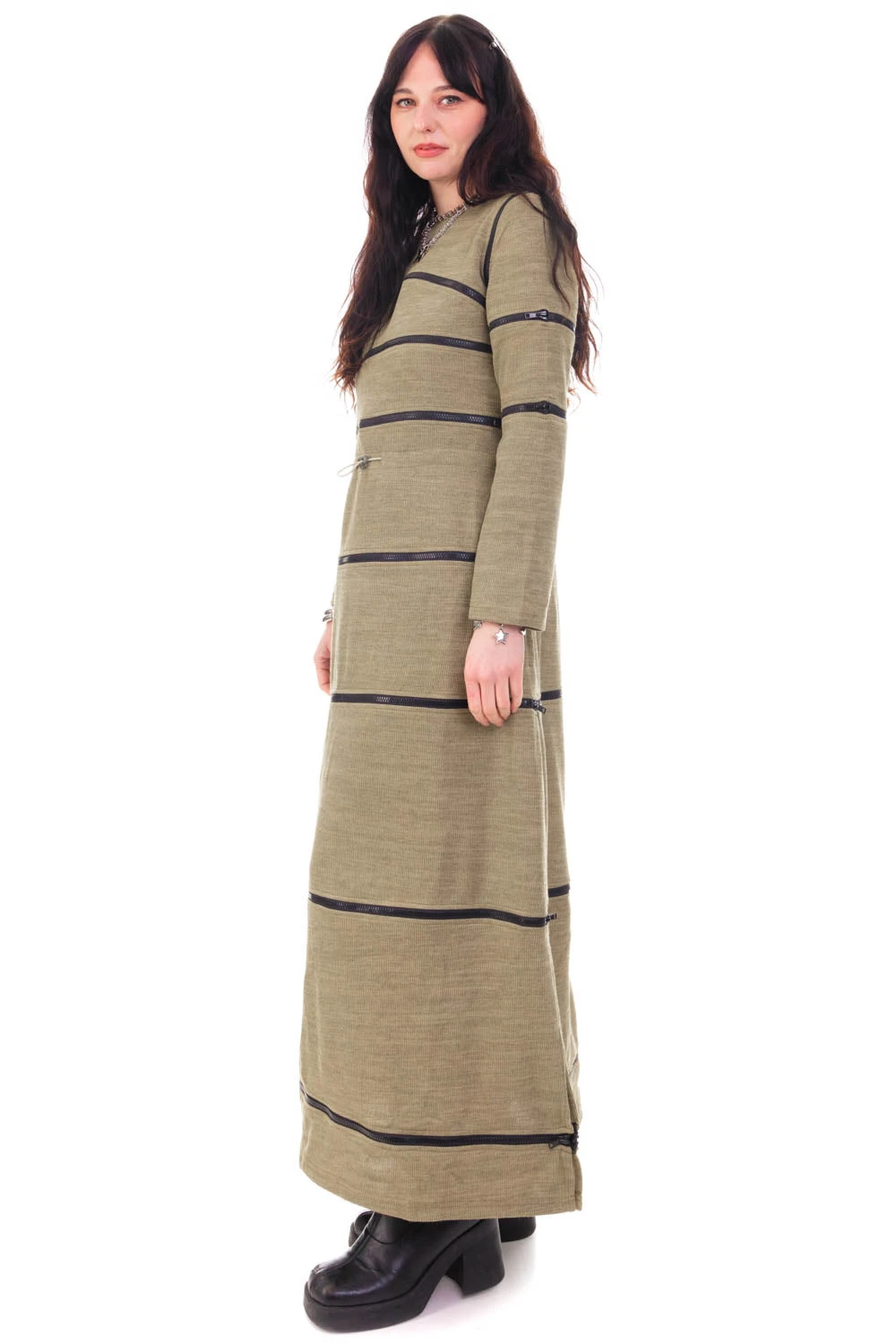 40-in-1 Olive Green Zip-Off Convertible Dress 15 40-in-1 Olive Green Zip-Off Convertible Dress - Image 13