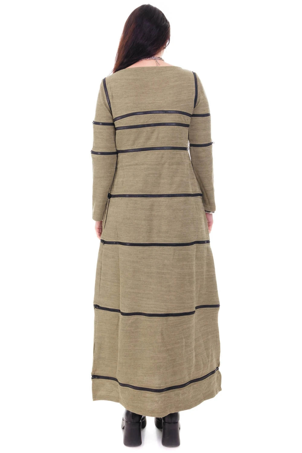 40-in-1 Olive Green Zip-Off Convertible Dress 17 40-in-1 Olive Green Zip-Off Convertible Dress - Image 15