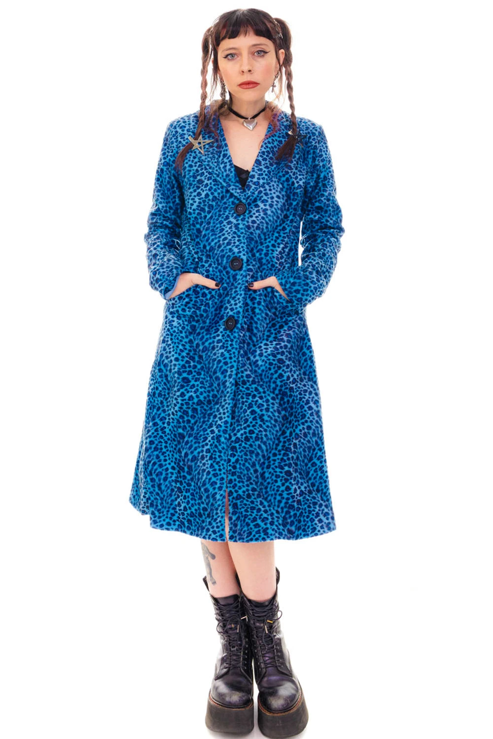 Mazzy Blue Cheetah Longline Jacket 16 Mazzy Blue Cheetah Longline Jacket - Image 14