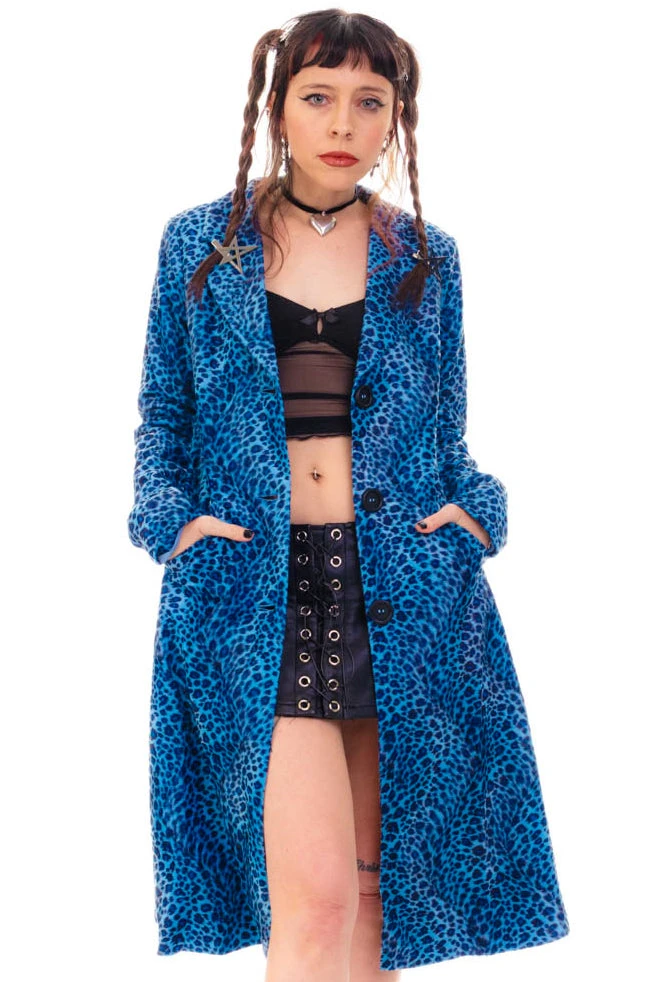 Mazzy Blue Cheetah Longline Jacket 17 Mazzy Blue Cheetah Longline Jacket - Image 15