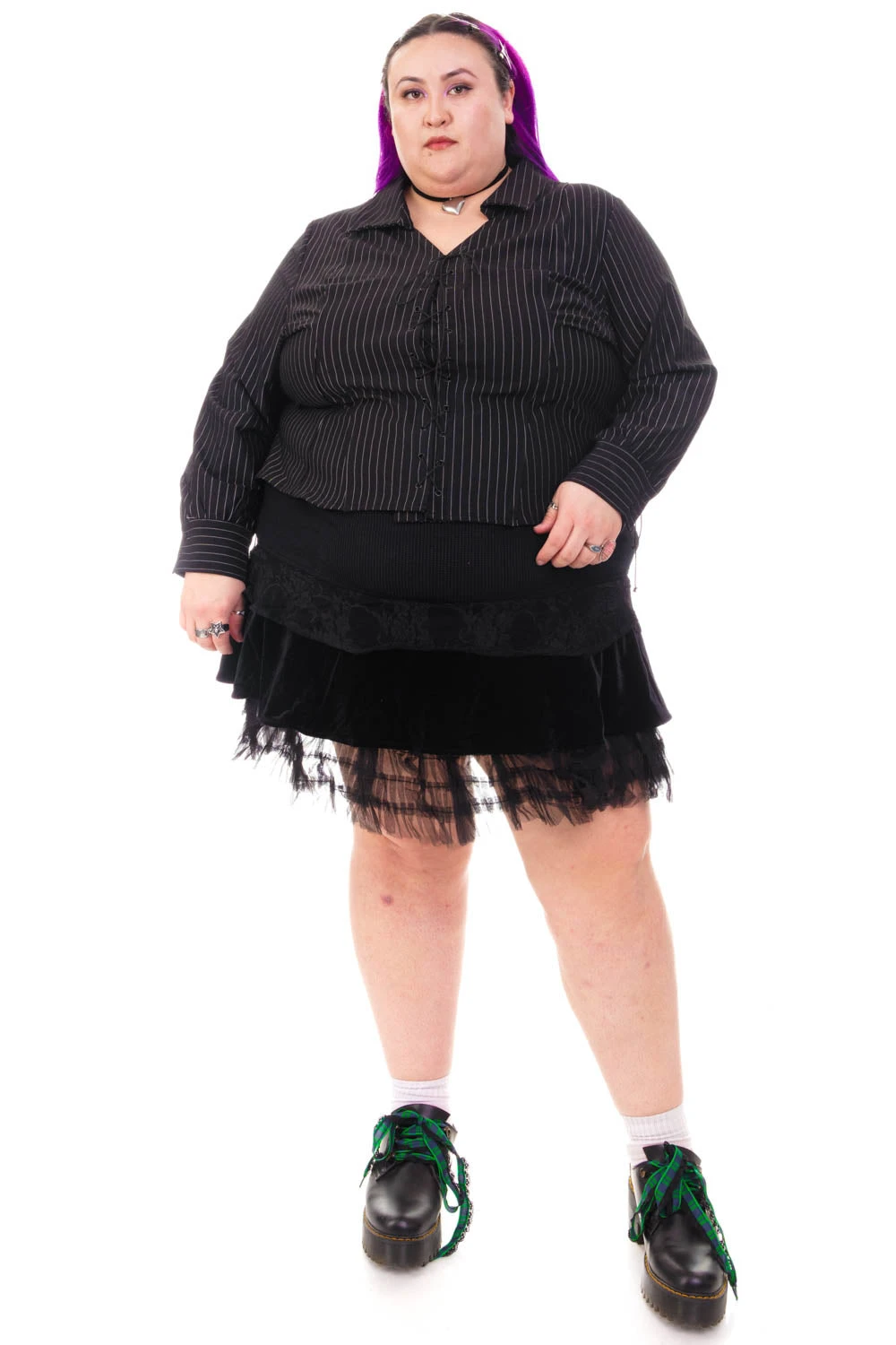 Libby Pinstripe Corset-Lace Shirt 9 Libby Pinstripe Corset-Lace Shirt - Image 7